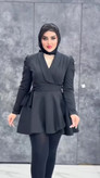پیراهن چپ و راستی آستین بلند مجلسی