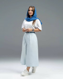 شلوار واید کتان