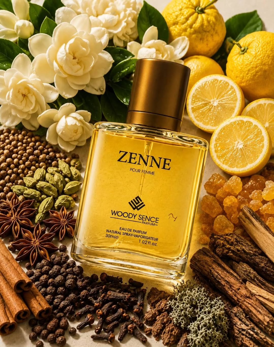 عطر جیبی پرفيوم وودی سنس مدل ZEN